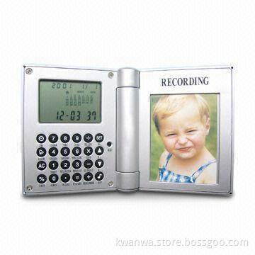 Recording Photo Frame with Clock, Music, Voice and Alarm Function
